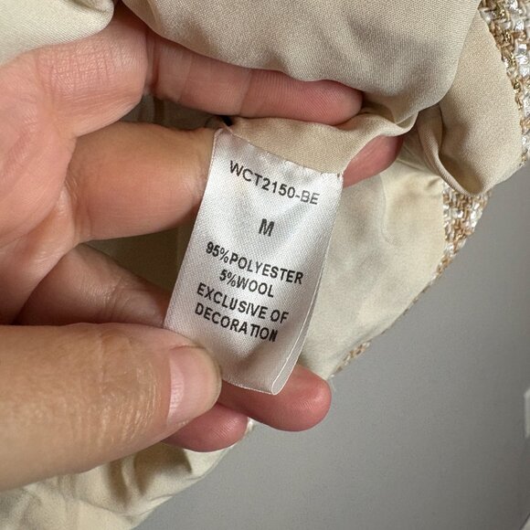 THML Tan Houndstooth Puffer Vest NWT - Picture 5 of 7